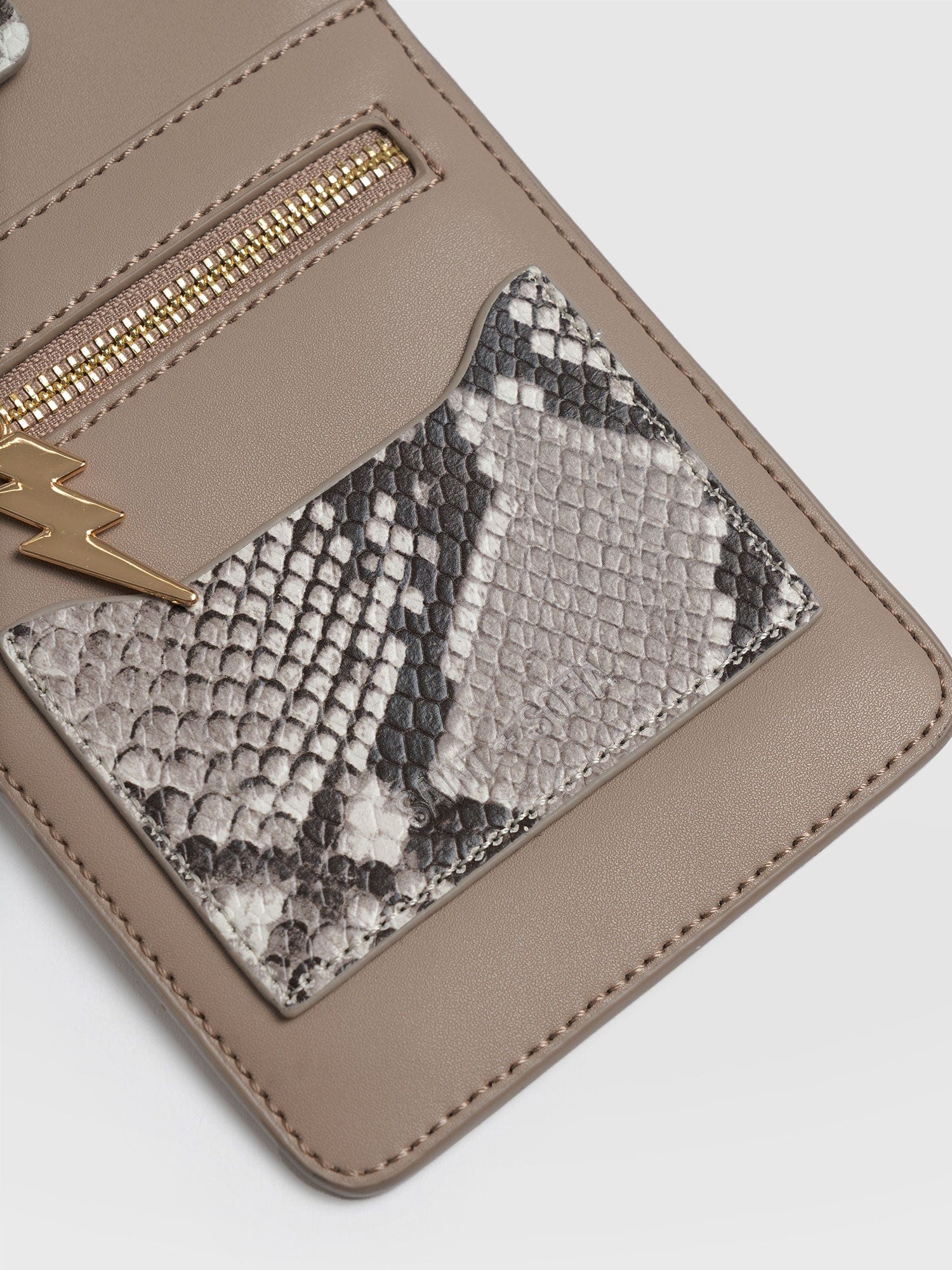 Pimlico Phone Bag Nude Snake - Women's Bags | Saint + Sofia® UK